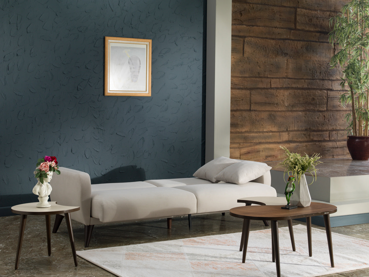 Lelana 78.75'' Sleeper Sofa with Storage Taupe by Bellona